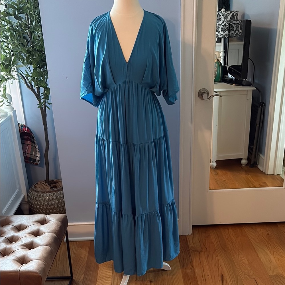 Entro Teal Maxi Dress